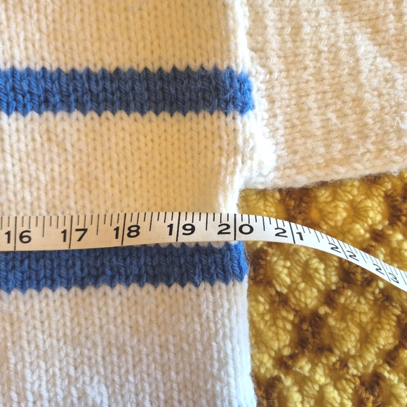 Vintage Handknit Striped/Chevron Sweater - Picture 3 of 7